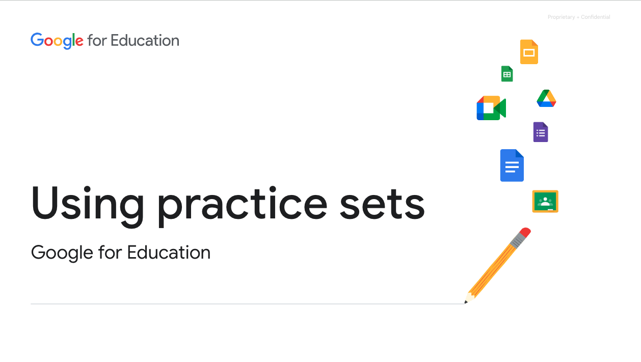 An image of the Practice Sets slide deck front page